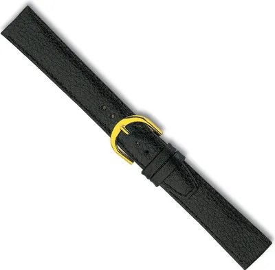Produktbild von Ersatzband Uhrenarmband Kalbsleder Band schwarz 26672G, Stegbreite:12mm