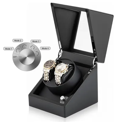 Zdjęcie produktu dla iUni Rotomat na zegarki automatyczny na, 4 Programy, Watch Winder 2, Czarny