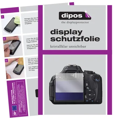Produktbild von 2x Schutzfolie für Canon EOS 750D klar Displayschutzfolie Folie Display Schutz dipos