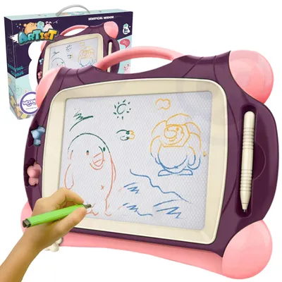 Obrázek produktu pro WOOPIE Znikopis Magnetická Tabule Barevná + 2 Razítka Fialová