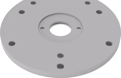 Produktbild von PRIWAS Grundplatte/Adapterplatte für Kopierhülsen passend für Bosch POF 1200 AE/1400 ACE | Gleitplatte passend für Bosch Oberfräsen