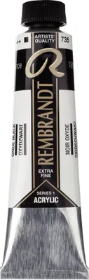 Produktbild von Rembrandt Acrylfarbe Tube 40 ml Oxidschwarz 735