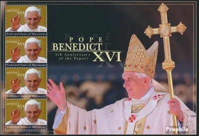 Produktbild von Briefmarken Mikronesien 2010 Mi 2145 Kleinbogen (kompl.Ausg.) postfrisch Papst Benedikt XVI.