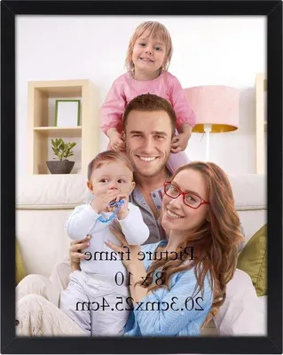 Produktbild von Schwarze moderne fotolijst 20 x 25 cm für Fotos und Bilder - schmal glatter Design - Wand- oder Tischstander