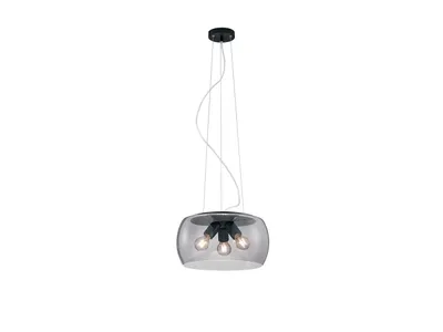 Image de Belle suspension de cuisine en verre fumé Lampes suspendues pour table à manger