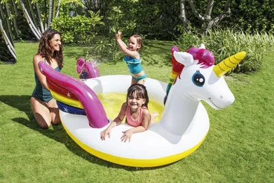 Produktbild von INTEX 57441NP - Planschbecken - Einhorn (272x193x104cm)
