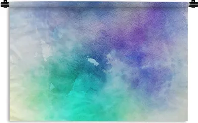 Produktbild von MuchoWow® Wandteppich Wandbehang Aquarell - Abstrakt - Lila - Blau 120x80 cm Tapisserie Dekoration Wandtuch - Wanddekorationen - Wandtücher