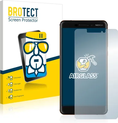 Produktbild von BROTECT Schutzglas für Nokia 6.1 / 6 2018 Schutzfolie Panzer Folie Glas Display Schutz klar