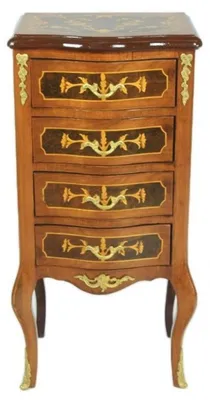 Image de Casa Padrino Commode baroque en acajou avec 4 tiroirs Mod2 - Fait main en bois massif