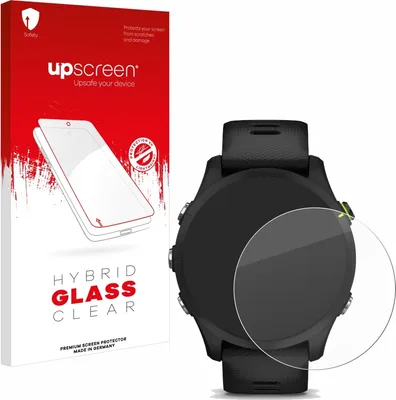 Produktbild von upscreen Schutzglas für Garmin Forerunner 255 / 255 Music Schutzfolie Panzer Folie Glas Display Schutz klar
