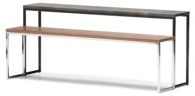 Produktbild von Elegantes graues Metall Couchtisch-Set im modernen Stil
