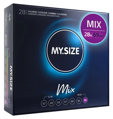 Immagine prodotto di My.Size Mix Preservativi misura 7, 69 mm, confezione grande, 28 Pezzi