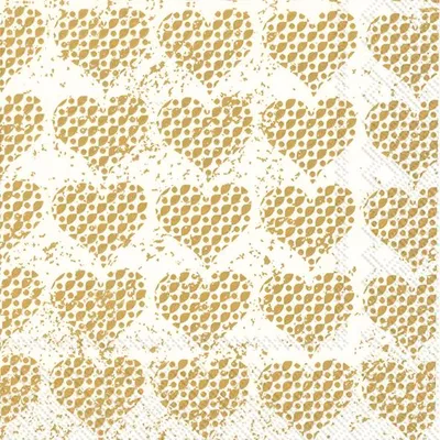 Produktbild von FANCY HEARTS gold Lunch-Servietten L 855609