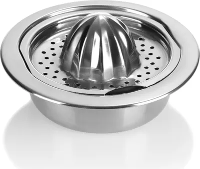 Produktbild von com-four® Zitruspresse aus Edelstahl - Saftpresse für Zitronen, Orangen, Limetten - Hand-Entsafter für die Küche