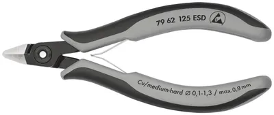 Produktbild von Präzisionselektronikseitenschneider L.125mm Form 6 Facette nein pol.ESD KNIPEX
