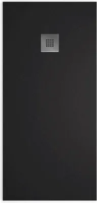 Produktbild von Mineralguss-Duschwanne extra flach MADISON Schieferoptik SCHWARZ 100x160cm