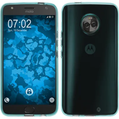 Produktbild von PhoneNatic Case kompatibel mit Lenovo Moto X4 - türkis Silikon Hülle transparent Cover