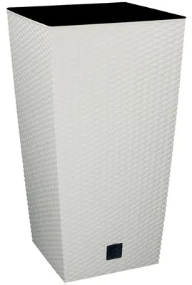 Produktbild von Pflanztopf Blumentopf 32x32x62cm Rattan Optik in Weiß
