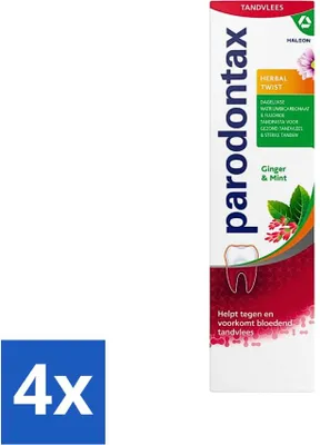 Immagine prodotto di Parodontax - Dentifricio - Herbal Twist - Zenzero e menta - 75 ml - Confezione risparmio - 4 pezzi