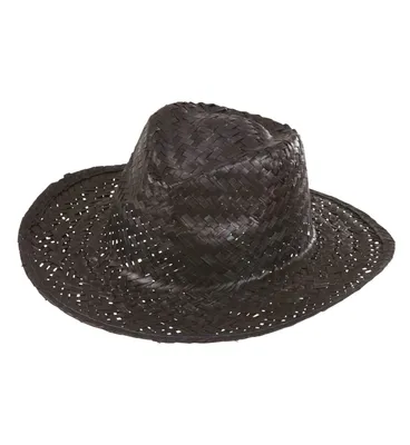 Produktbild von "Schwarzer Cowboystrohhut"