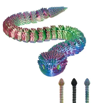 Produktbild von 3D Schlange – 27 cm – Blau-Grün-Violett