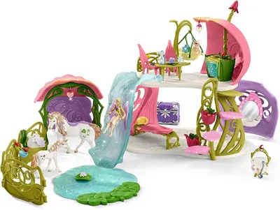 Produktbild von Glitzerndes Blütenhaus mit Einhörnern See und Stall für Kinder ab 5-12 Jahren BAYALA Spielset Single alte version