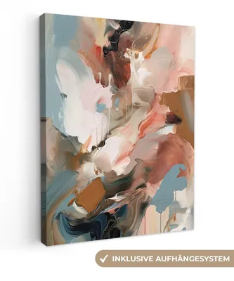 Produktbild von MuchoWow® - Leinwandbilder - Farbe - Farben - Abstrakt - Kunst, Wandbild, Wanddeko Bilder Wohnzimmer, 60x80 cm