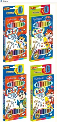 Image de Crayons triangulaires double face 12/24 couleurs + taille-crayon BAMBINO