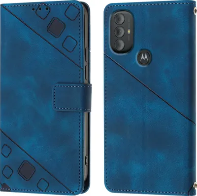 Obrázek produktu pro Pouzdro pro Motorola Moto G Power 2022 vyražené Flip kožené peněženkové pouzdro s funkcí stojánku modré
