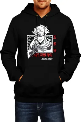Produktbild von Herren Kapuzenpullover Japan Manga Anime Comics Animation Jujutsu Anime Manga Kaisen Satoru Gojo 05, Man S / Schwarz