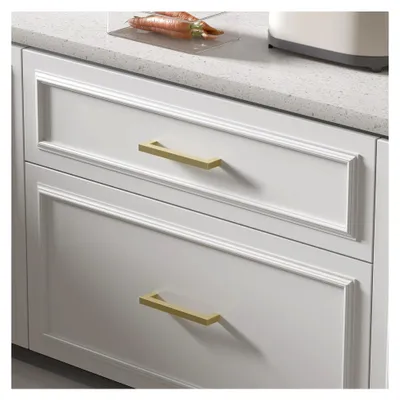 Produktbild von 6 Stück möbelgriffe gold Schrankgriffe, Zinklegierung, 128mm Lochabstand, Küchenschränke, Möbelgriffe
