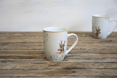 Produktbild von Hirsch Kaffeetasse Teetasse Becher Tasse Maria Keramik 330ml Landhausstil