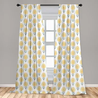Produktbild von Abakuhaus, Fenstervorhänge, Mosaikeffekt Pastell Motiv, 2-Panel-Set, 150 x 245 cm