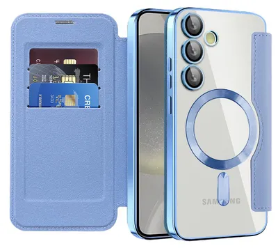 Produktbild von Techsuit - SmartMag Book Hülle für Samsung Galaxy S24 Plus - hellblau