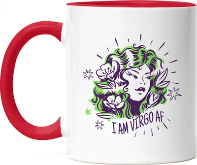 Produktbild von Jungfrau Sternzeichen Tasse Rot Virgo Horoskop Geschenkidee August September Geburtstag