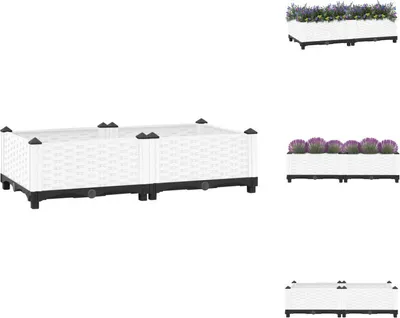 Immagine prodotto di vidaXL Letto rialzato 80x40x23 cm in polipropilene - Vasi da fiori e fioriere