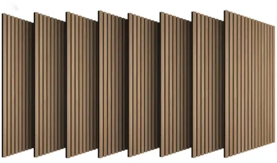 Obrázek produktu pro Akustické panely tectake® Sonic Wall IV s dřevěným vzhledem dubu mají rozměry 110 x 50 x 1,1 cm a jejich velikost je flexibilně přizpůsobitelná