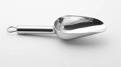 Immagine prodotto di Contenitore per cubetti di ghiaccio con misurino in acciaio inossidabile - Argento - 29 x 10 x 18 cm