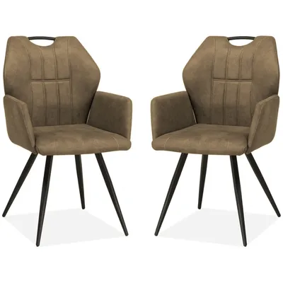 Produktbild von MX Sofa Esszimmerstuhl Puck - Taupe (2er-Set)