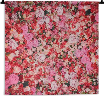 Produktbild von MuchoWow® Wandteppich Wandbehang Blumen - Farben - Rosen 150x150 cm Tapisserie Dekoration Wandtuch - Wohnaccessoires - Modernes