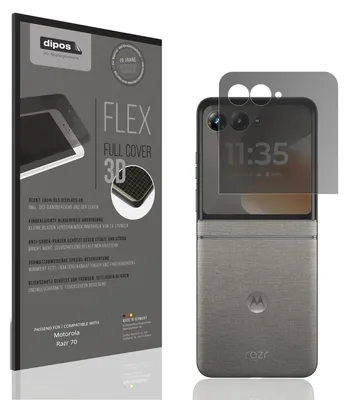 Produktbild von Full Cover Privacy Blickschutzfolie für Motorola Razr 70 Aussenseite Folie Anti-Shock