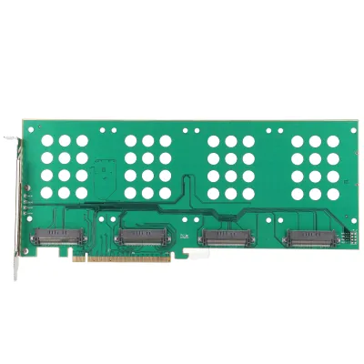 Zdjęcie produktu dla Karta Riser, dysk SSD U.2, karta rozszerzeń M.2, karta Nvme Pcie, karta adaptera Nvme, rozszerzenie macierzy dyskowej X16