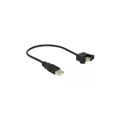Produktbild von DeLOCK 85462, 0,25 m, USB A, USB A, USB 2.0, 0,48 Gbit/s, Schwarz