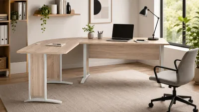 Produktbild von Eckschreibtisch >Clermont< in Eiche Sonoma Nachbildung - 220x73x170 (BxHxT)