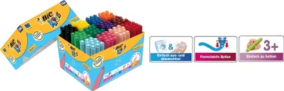 Image de BIC KIDS Visacolor XL crayon de couleur, 144 pièces boîte en carton