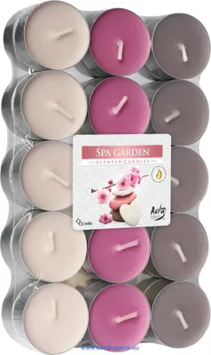 Obrázek produktu pro Svíčka čajová KOKTEJL SPA GARDEN vonná 30ks