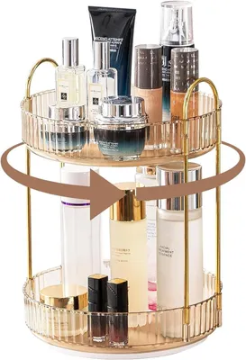 Image de Omgoods - Organisateur de maquillage rotatif à 360° - Grande capacité pour les cosmétiques