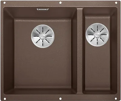 Produktbild von BLANCO SUBLINE 340/160-U Unterbauspüle / SILGRANIT / Cafe / Hauptbecken links / Stopfen