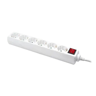Image de LOGILINK Rallonge électrique LogiLink LPS202 1,5 m 6 prise(s) CA Blanc