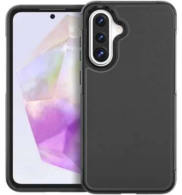 Produktbild von Mobigear Traveller Schutzhülle für Samsung Galaxy A36, Hartschalenhülle, Rückseite - Schwarz